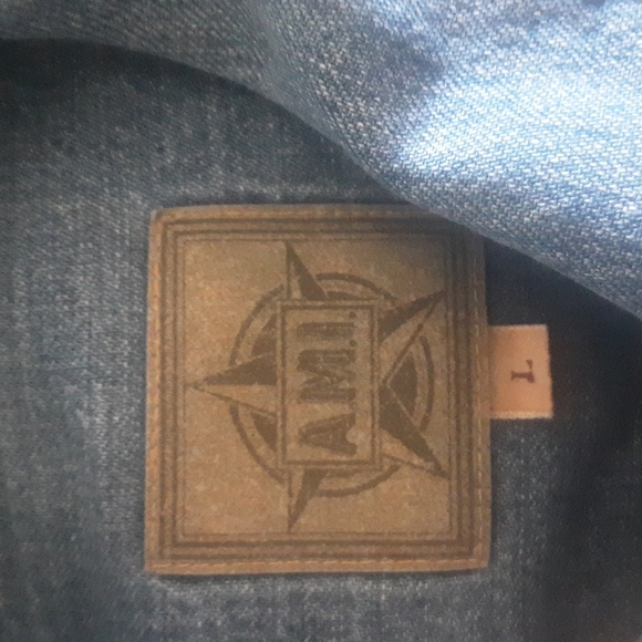 Vintage A.M.I. Denim Button Down Shirt Sz L - Picture 4 of 5